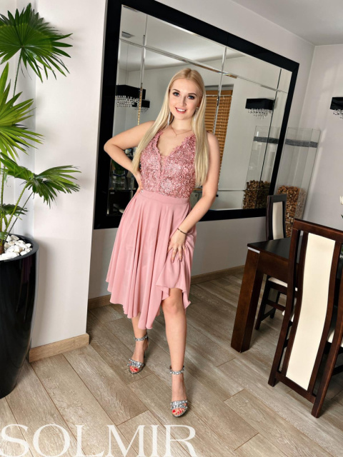 Sukienka ADORA brudny róż Sukienka ADORA brudny róż