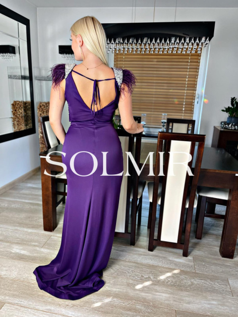 Sukienka premium MONTANA ciemny fiolet Sukienka premium MONTANA ciemny fiolet