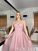 Sukienka BALERINA MIDI pudrowy róż