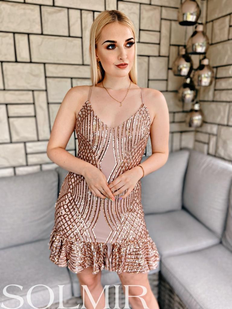 Sukienka KIMBERLY miedziane złoto Sukienka KIMBERLY miedziane złoto