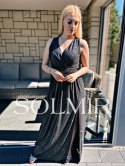 Sukienka SANGRIA czarna ze srebrem