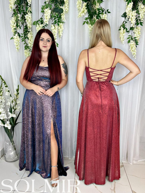Sukienka NATALIE brokat gwiezdny fiolet Sukienka NATALIE brokat gwiezdny fiolet