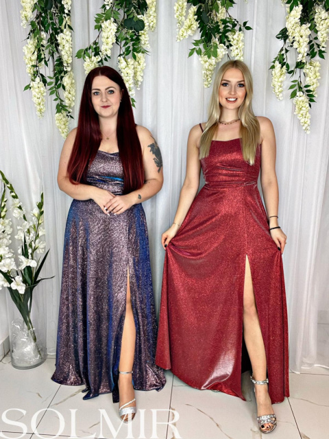 Sukienka NATALIE brokat gwiezdny fiolet Sukienka NATALIE brokat gwiezdny fiolet