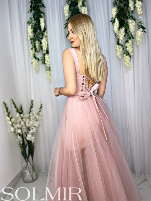 Sukienka BALERINA MAXI pudrowy róż Sukienka BALERINA MAXI pudrowy róż
