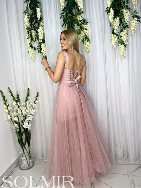 Sukienka BALERINA MAXI pudrowy róż Sukienka BALERINA MAXI pudrowy róż