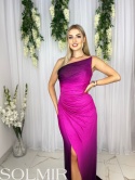 Sukienka premium SOMAYA fuksja z czernią