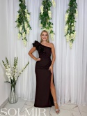 Sukienka FLEUR MAXI czekolada