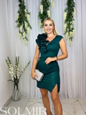 Sukienka MAGNOLIA MINI BIS butelkowa zieleń