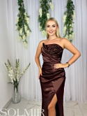 Sukienka MELISA czekoladowy brąz
