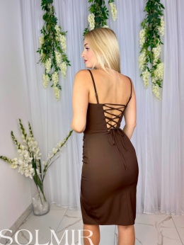 Sukienka RIKKI brąz/czekolada