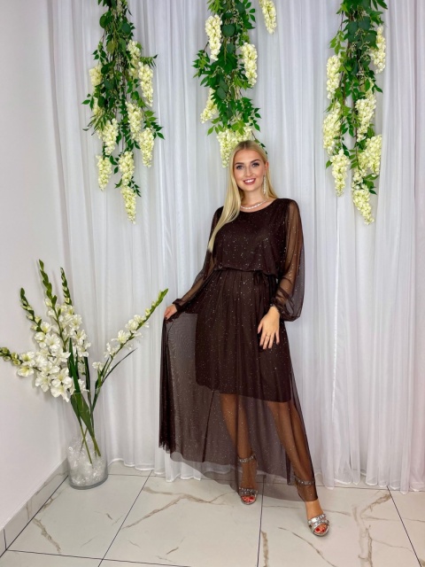 Sukienka SARA czekolada Sukienka SARA czekolada