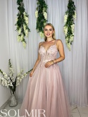 Sukienka SELINA pudrowy róż