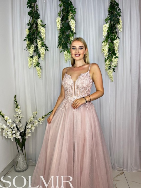 Sukienka SELINA pudrowy róż Sukienka SELINA pudrowy róż