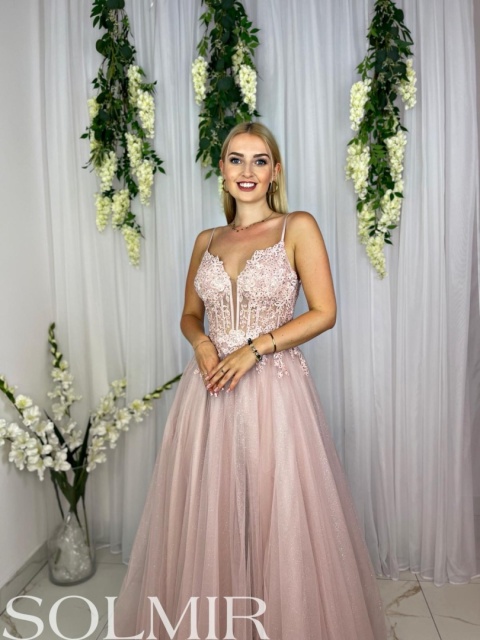 Sukienka SELINA pudrowy róż Sukienka SELINA pudrowy róż