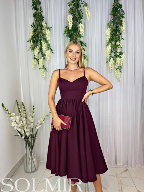 Sukienka MANDY wiśniowe bordo