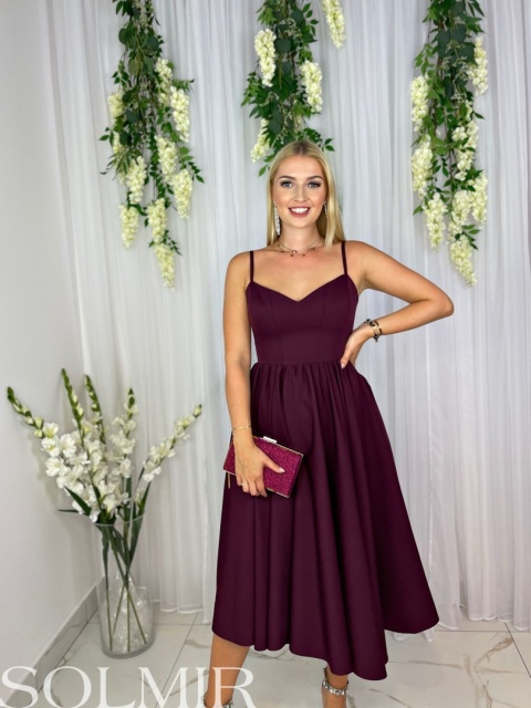 Sukienka MANDY wiśniowe bordo