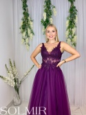 Sukienka WENECJA śliwkowy fiolet Sukienka WENECJA śliwkowy fiolet