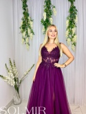 Sukienka WENECJA śliwkowy fiolet Sukienka WENECJA śliwkowy fiolet