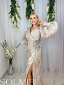 Sukienka premium SAWAJA jasny szary