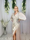 Sukienka premium SAWAJA jasny szary