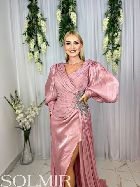 Sukienka premium SAWAJA pudrowy róż Sukienka premium SAWAJA pudrowy róż