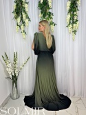 Sukienka premium SINEM ombre zieleń z czernią