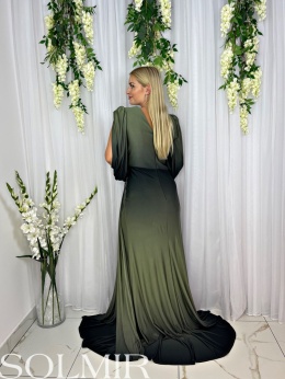 Sukienka premium SINEM ombre zieleń z czernią