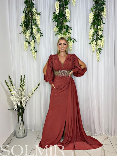 Sukienka premium WILDIA rdzawy brąz Sukienka premium WILDIA rdzawy brąz