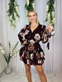 Kombinezon COCONUT czekoladowe kwiaty Kombinezon COCONUT czekoladowe kwiaty