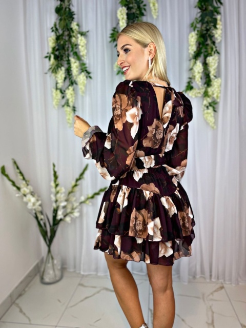 Kombinezon COCONUT czekoladowe kwiaty Kombinezon COCONUT czekoladowe kwiaty