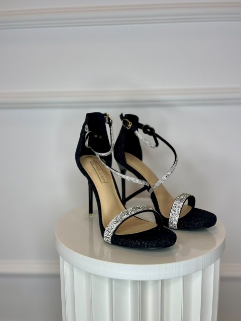 Sandały na szpilce MEX czerń Sandały na szpilce MEX czerń