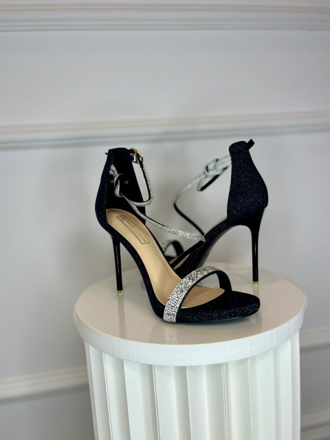 Sandały na szpilce MEX czerń Sandały na szpilce MEX czerń