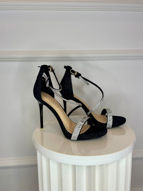 Sandały na szpilce MEX czerń Sandały na szpilce MEX czerń