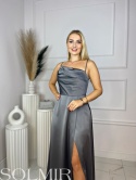 Sukienka ANASTASIA grafit/szarość