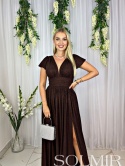 Sukienka GABRIELLA brąz/czekolada