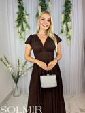 Sukienka GABRIELLA brąz/czekolada