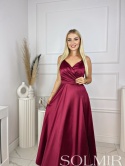 Sukienka MARIANNA satyna bordo Sukienka MARIANNA satyna bordo