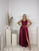 Sukienka MARIANNA satyna bordo Sukienka MARIANNA satyna bordo