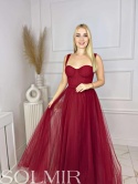 Sukienka BALERINA MAXI bordo