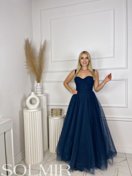 Sukienka BALERINA MAXI granat