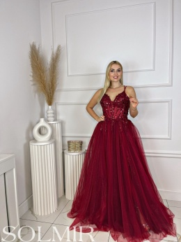 Sukienka INESKA bordo