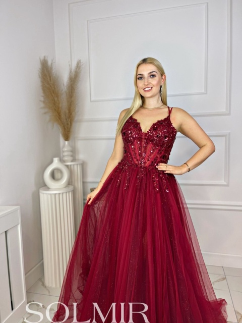 Sukienka INESKA bordo