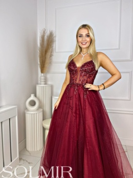 Sukienka MALEDIWA bordo