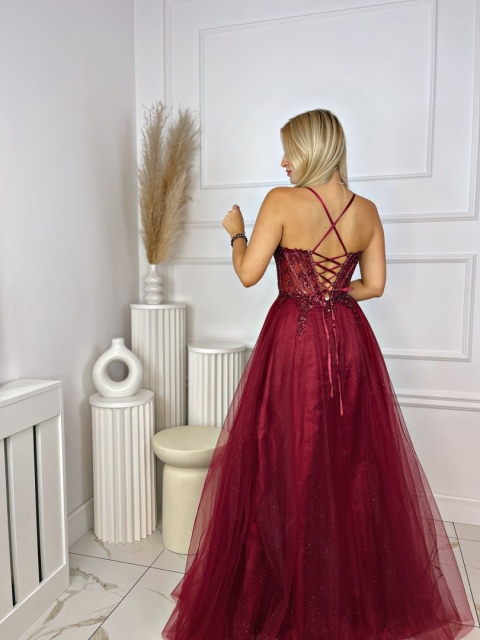 Sukienka MALEDIWA bordo