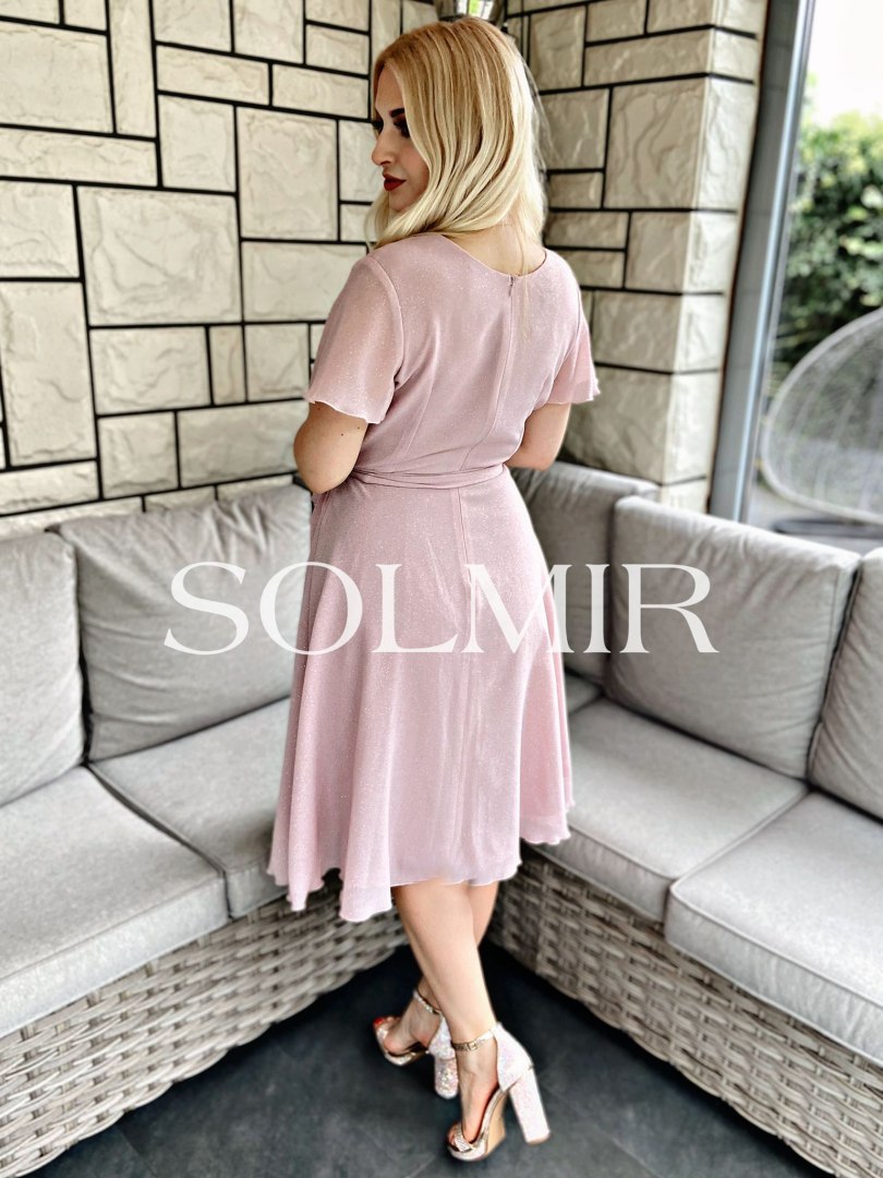 Sukienka CELINE pudrowy róż Sukienka CELINE pudrowy róż
