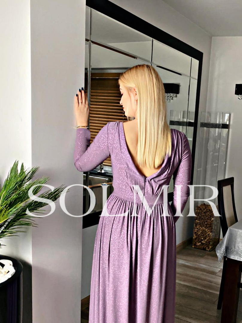 Sukienka NAOMI rękaw fiolet Sukienka NAOMI rękaw fiolet