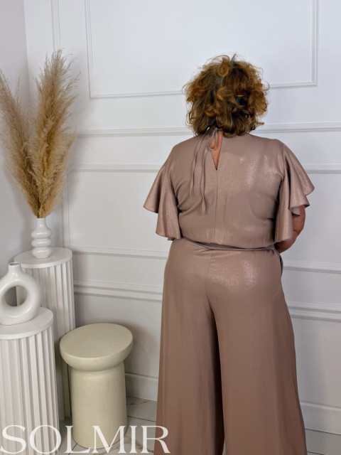 Kombinezon BILLIE złoty beż połyskujący