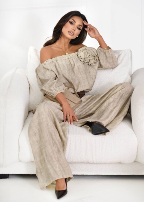 Komplet BOHO brudny róż