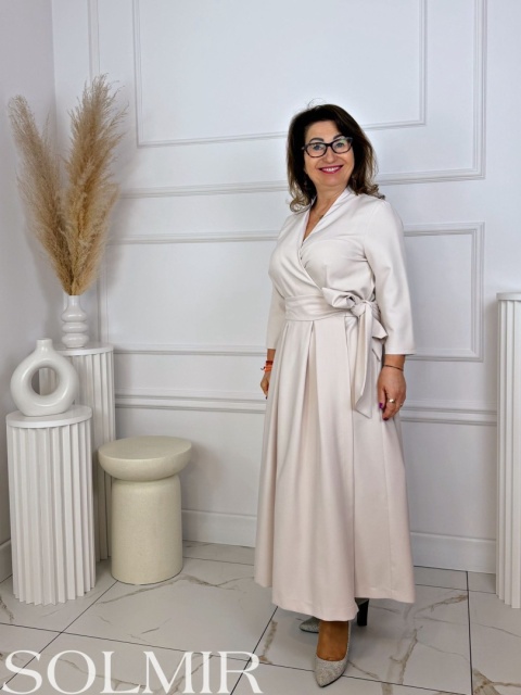 Sukienka ALONA BIS jasny beż