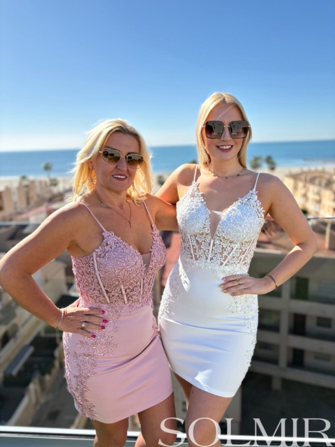 Sukienka BONDA MINI biel